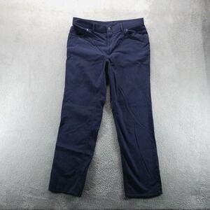 Hiltl Pants Mens 56 Blue Wool Trousers Straight Mid Rise Dress Pants